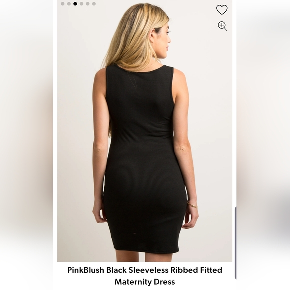 Pinkblush Maternity Ribbed Fitted Dress - Picture 7 of 12